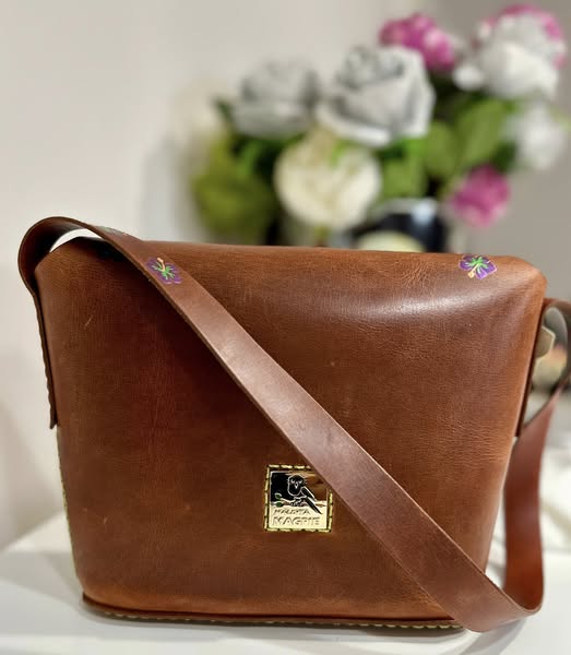Handcrafted Brown Leather Shoulder Bag