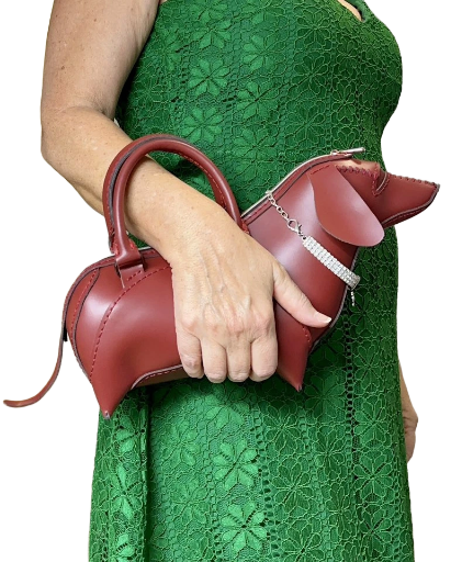 Leather Dachshund Handbag