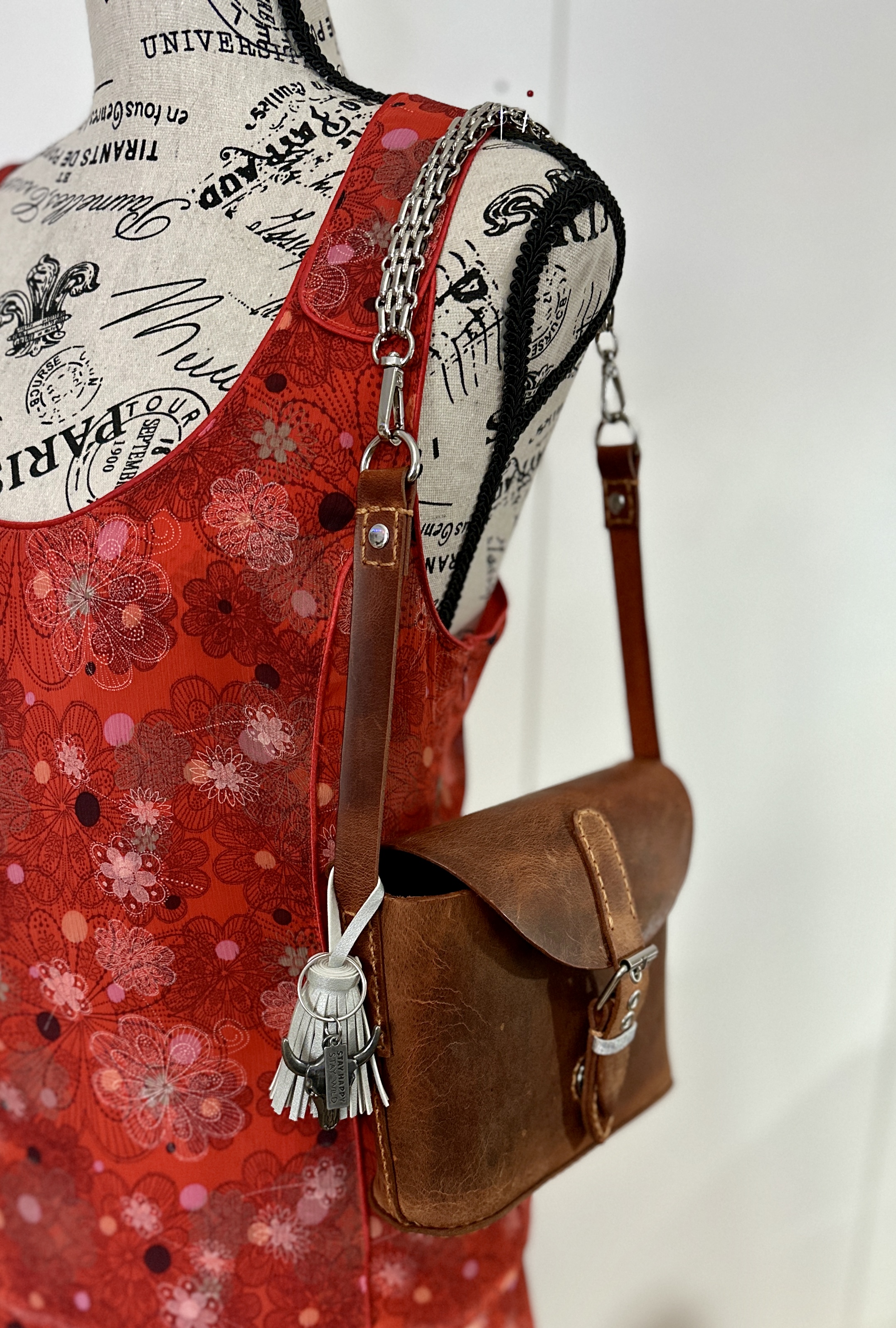 Handcrafted Brown Leather Crossbody Bag