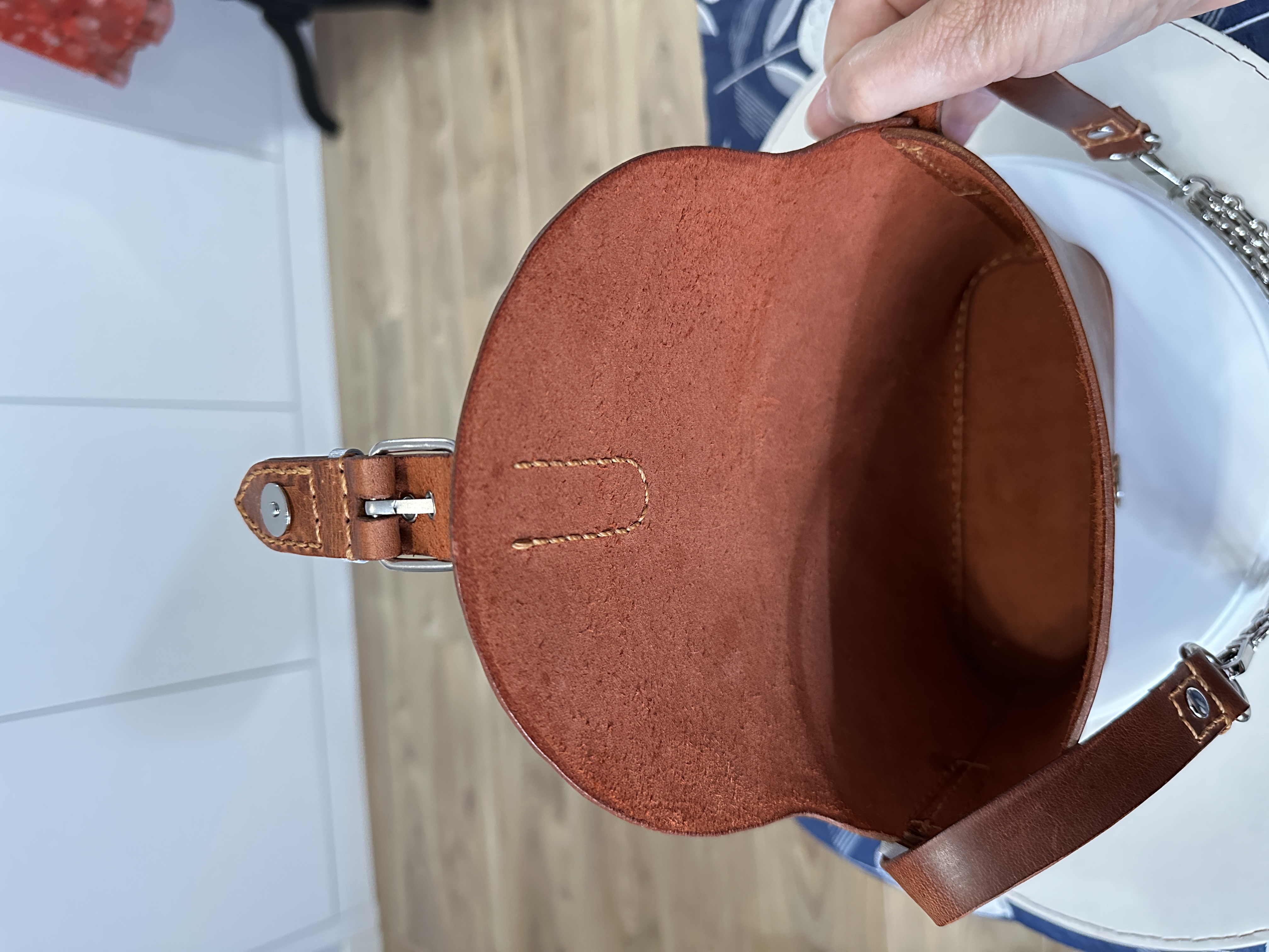Handcrafted Brown Leather Crossbody Bag