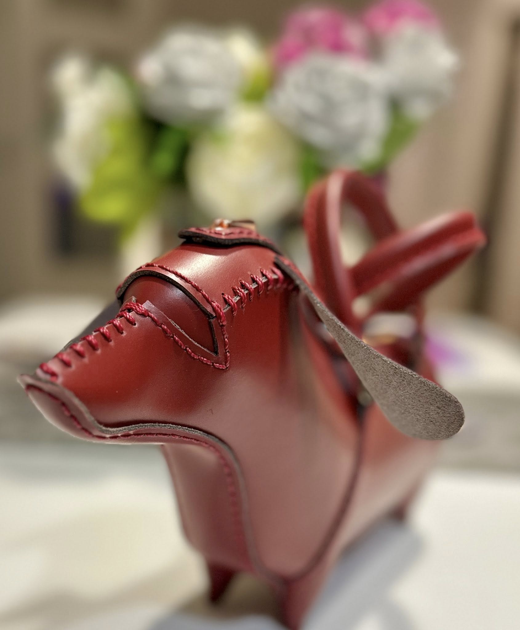 Leather Dachshund Handbag