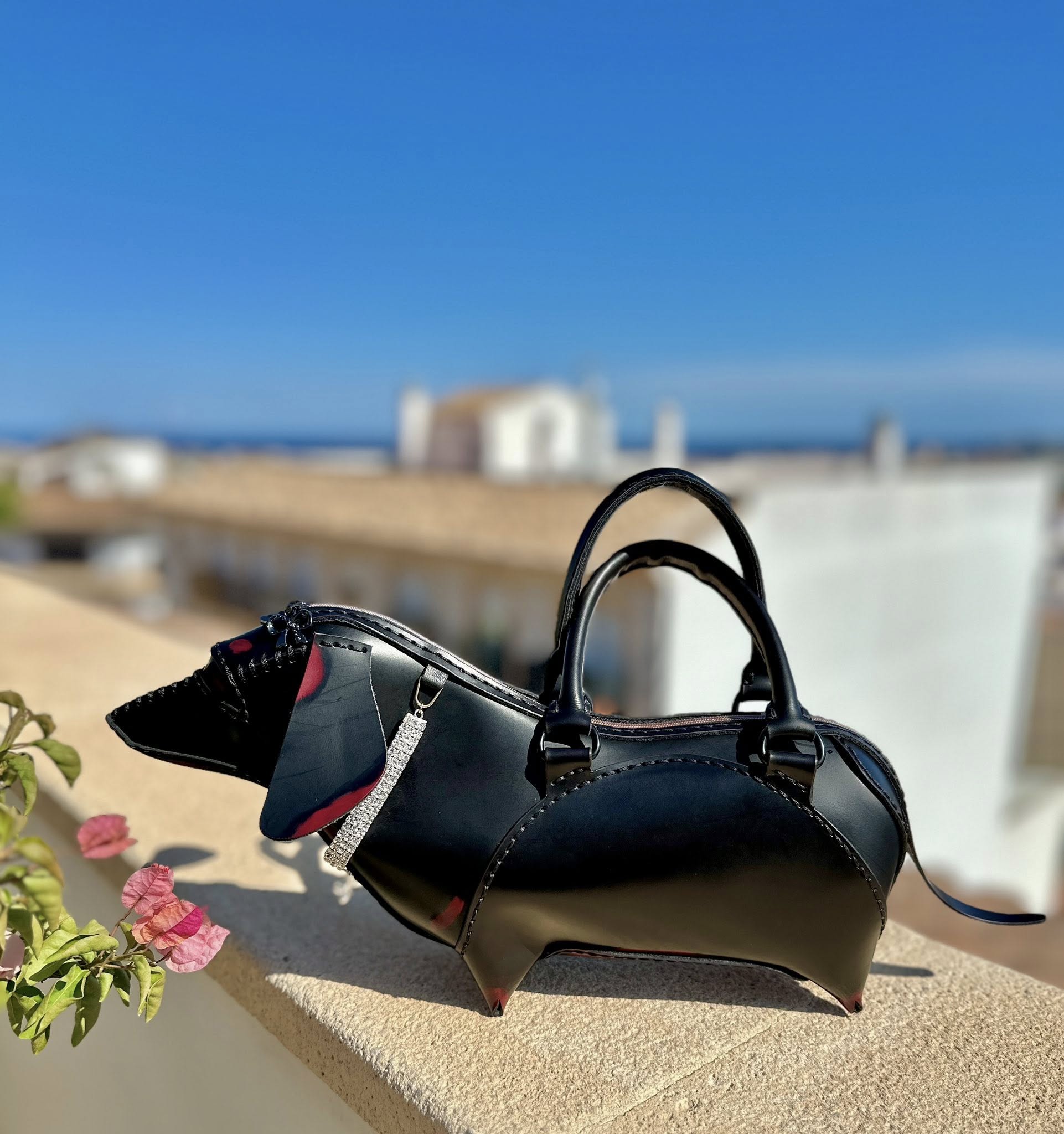 Leather Dachshund Handbag
