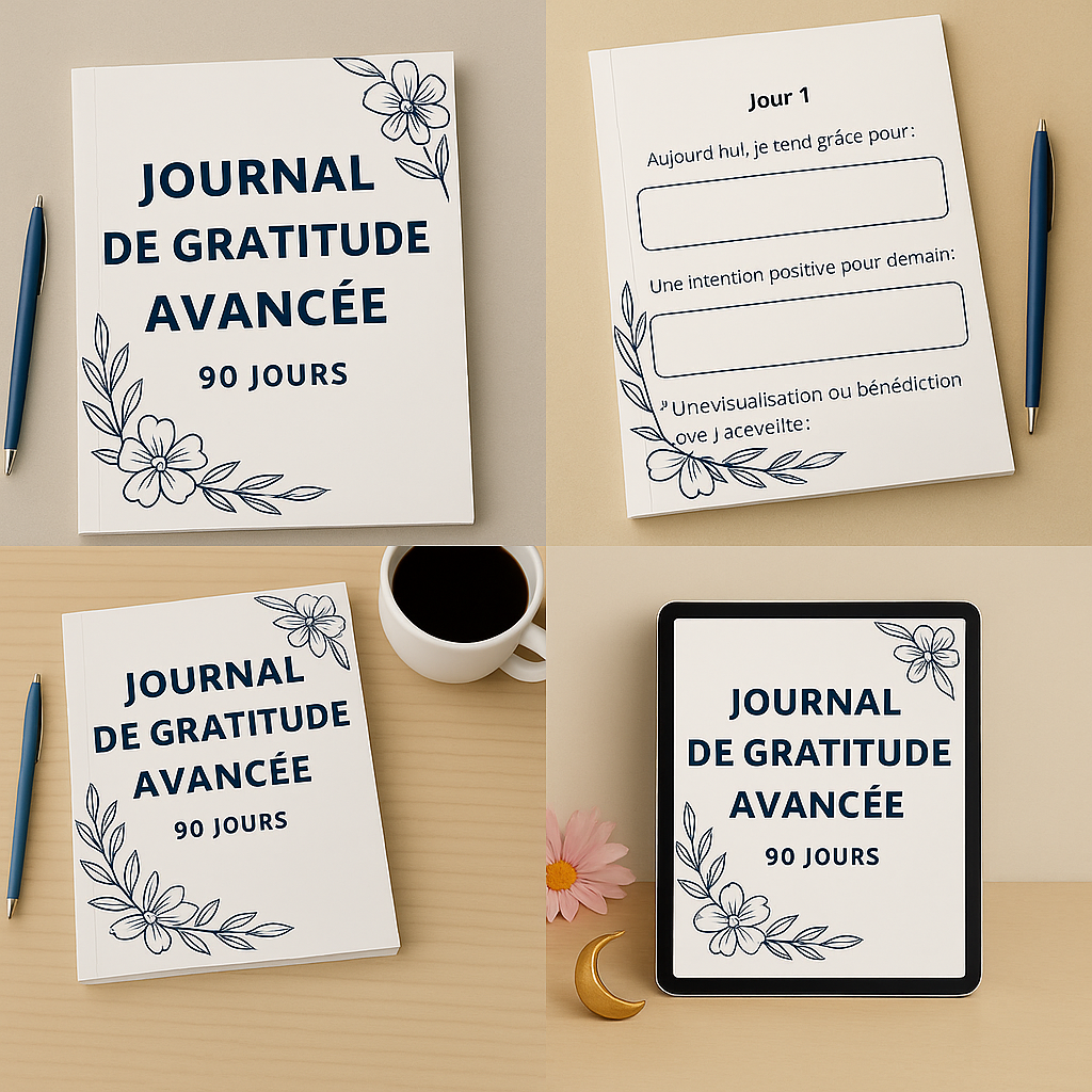 Journal de Gratitude Avancée – 90 jours PDF imprimable