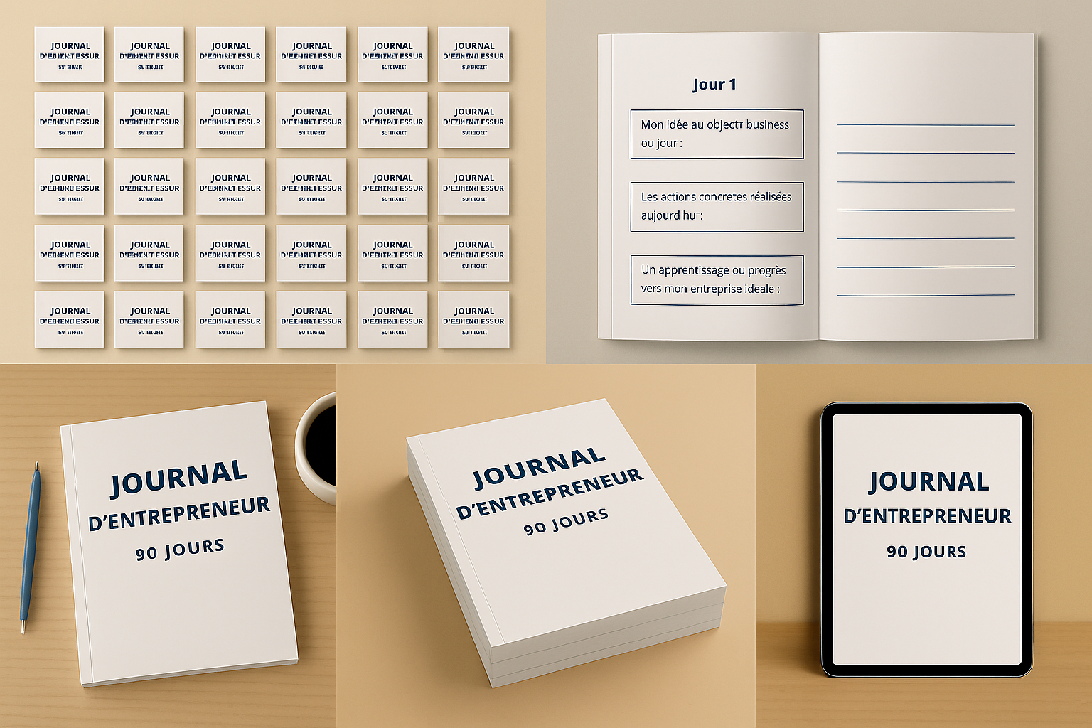 Journal d’Entrepreneur – 90 jours PDF imprimable