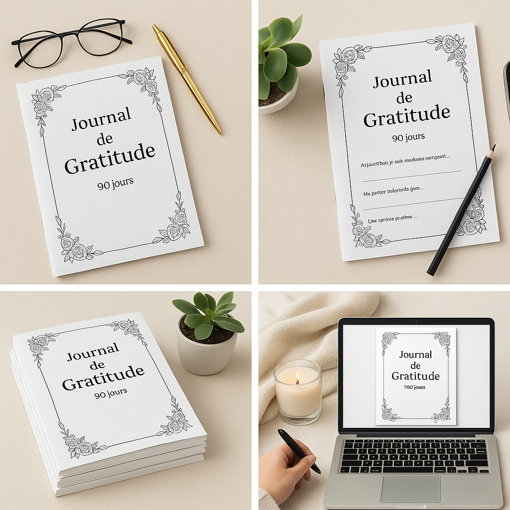 Journal de Gratitude 90 jours PDF imprimable