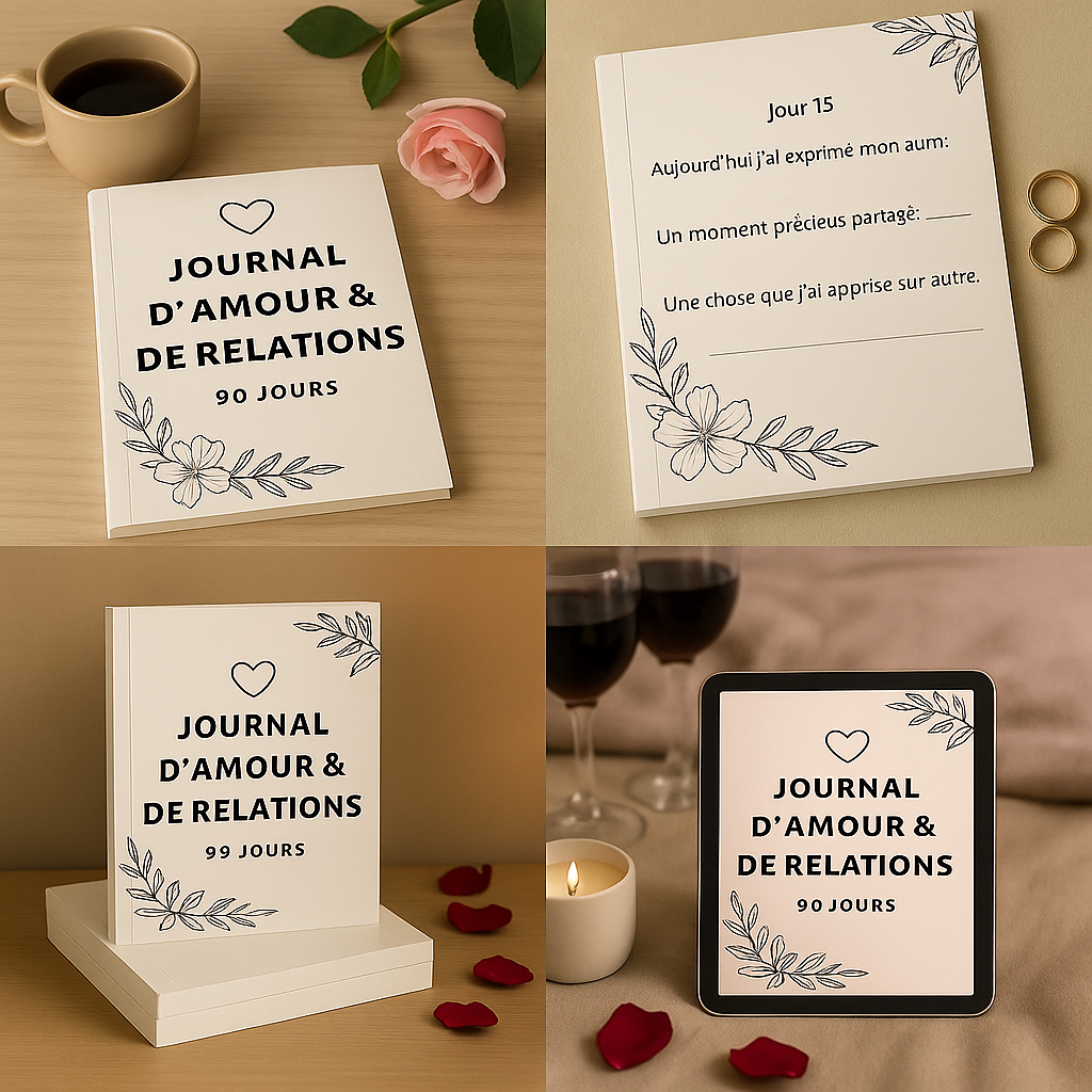 Journal d’Amour & de Relations 90 jours PDF imprimable