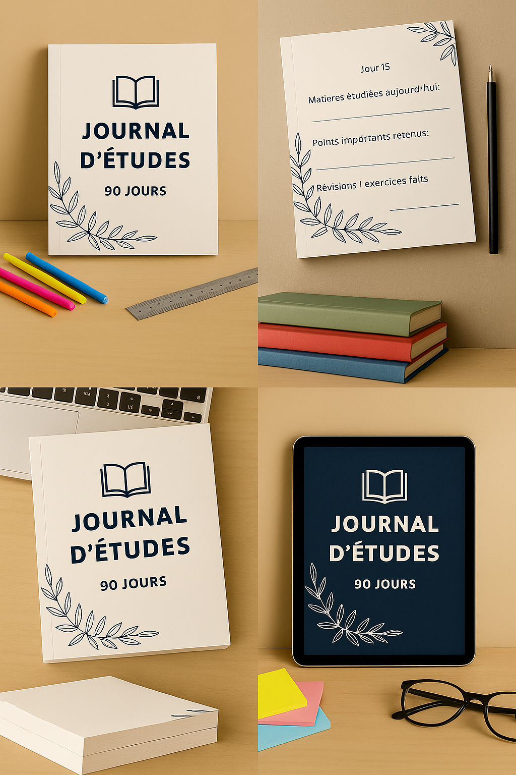 Journal d’Études 90 jours PDF imprimable