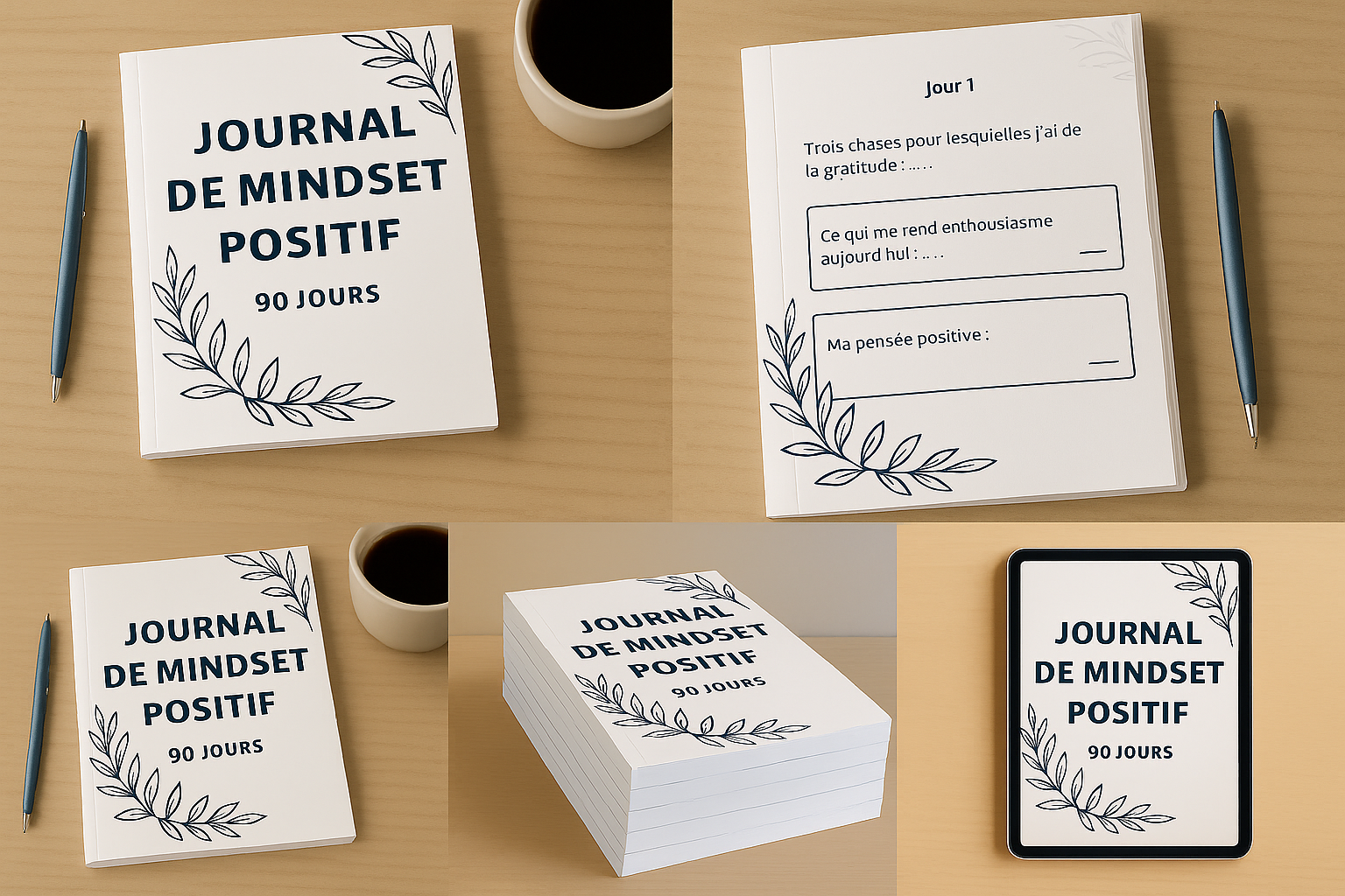 Journal de Mindset Positif 90 jours PDF imprimable