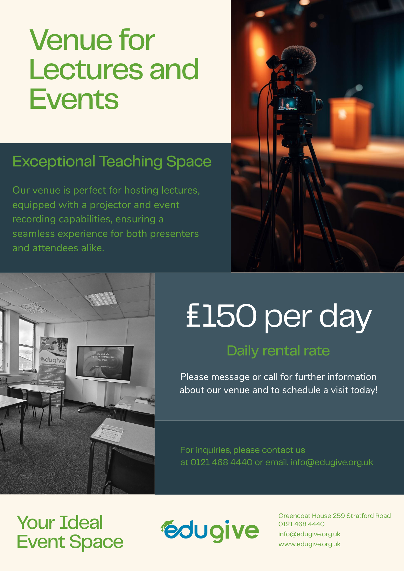 Venue for Lectures and Events - 