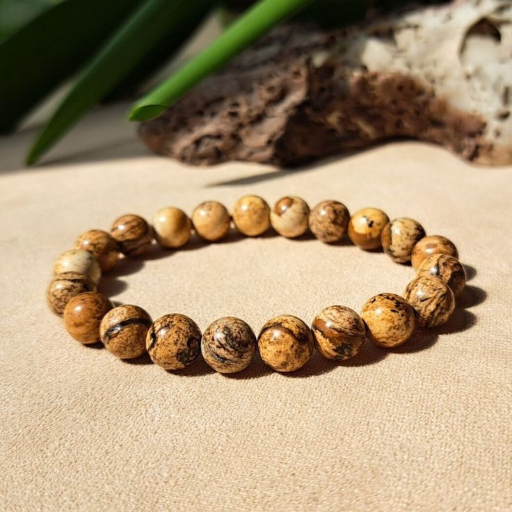 Natural Picture Jasper Bracelet 8mm