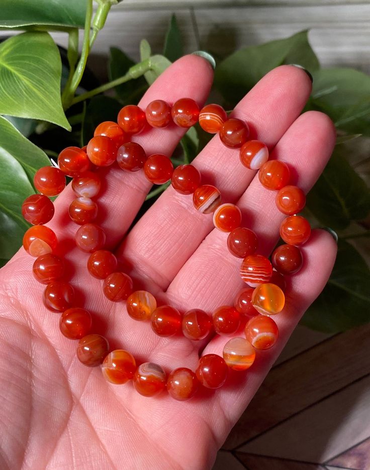 Natural Red Carnelian Bracelet 8mm