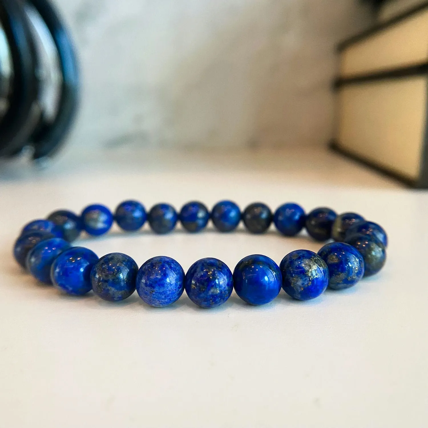Natural Lapis Lazuli Bracelet – AAA Quality (8mm)