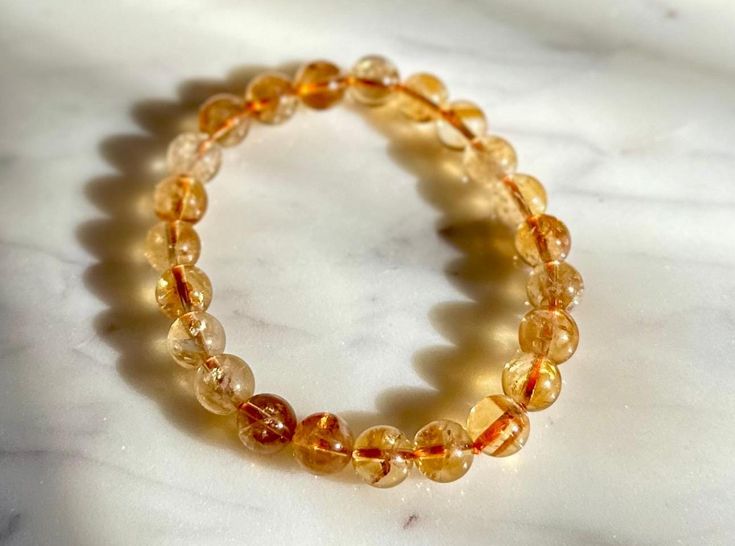 Natural Citrine Bracelet AAA Quality (8mm)