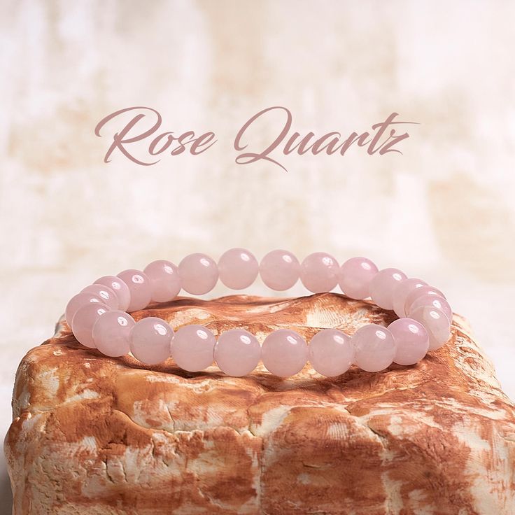 Natural Rose Quartz Bracelet 8mm