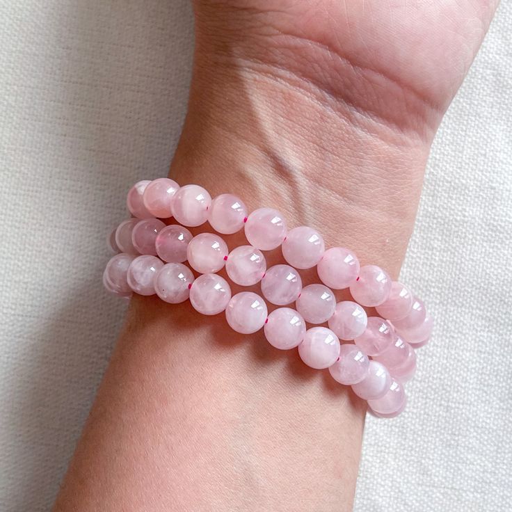 Natural Rose Quartz Bracelet 8mm