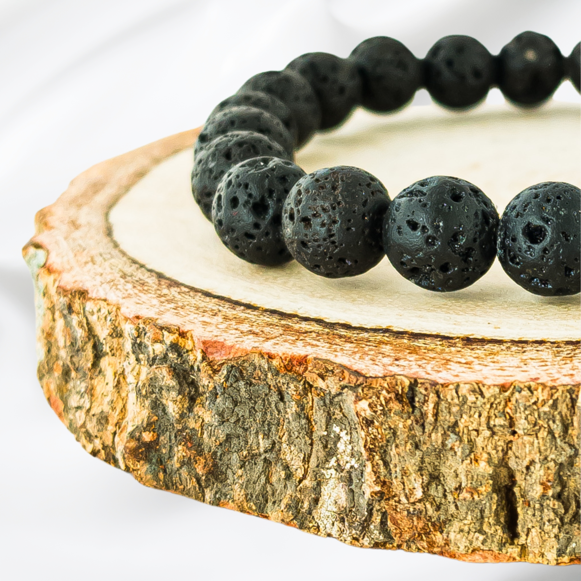 Natural Lava Stone Bracelet 8mm