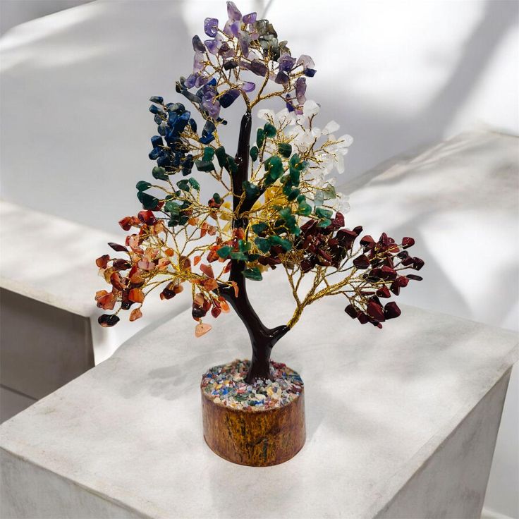 Natural 7 Chakra Crystal Tree