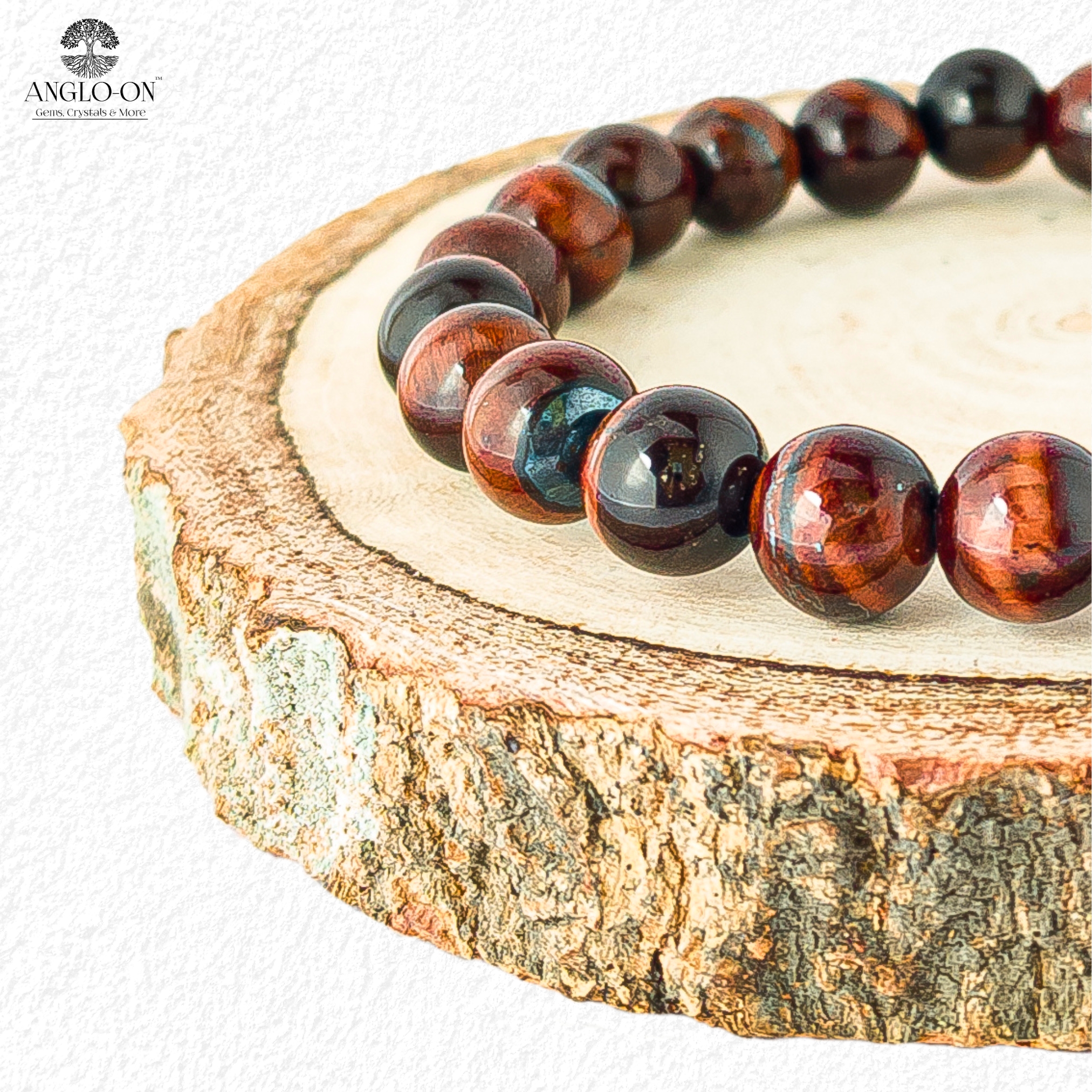 Natural Red Tiger Eye Bracelet 8mm 