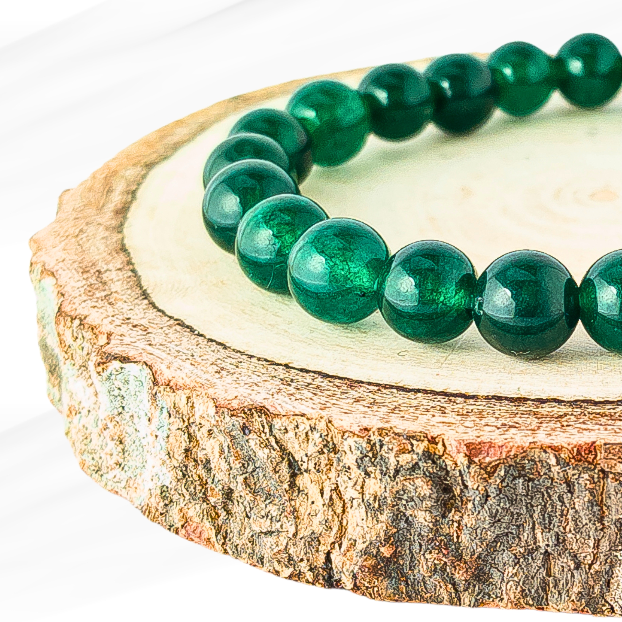 Natural Green Jade Bracelet 8mm