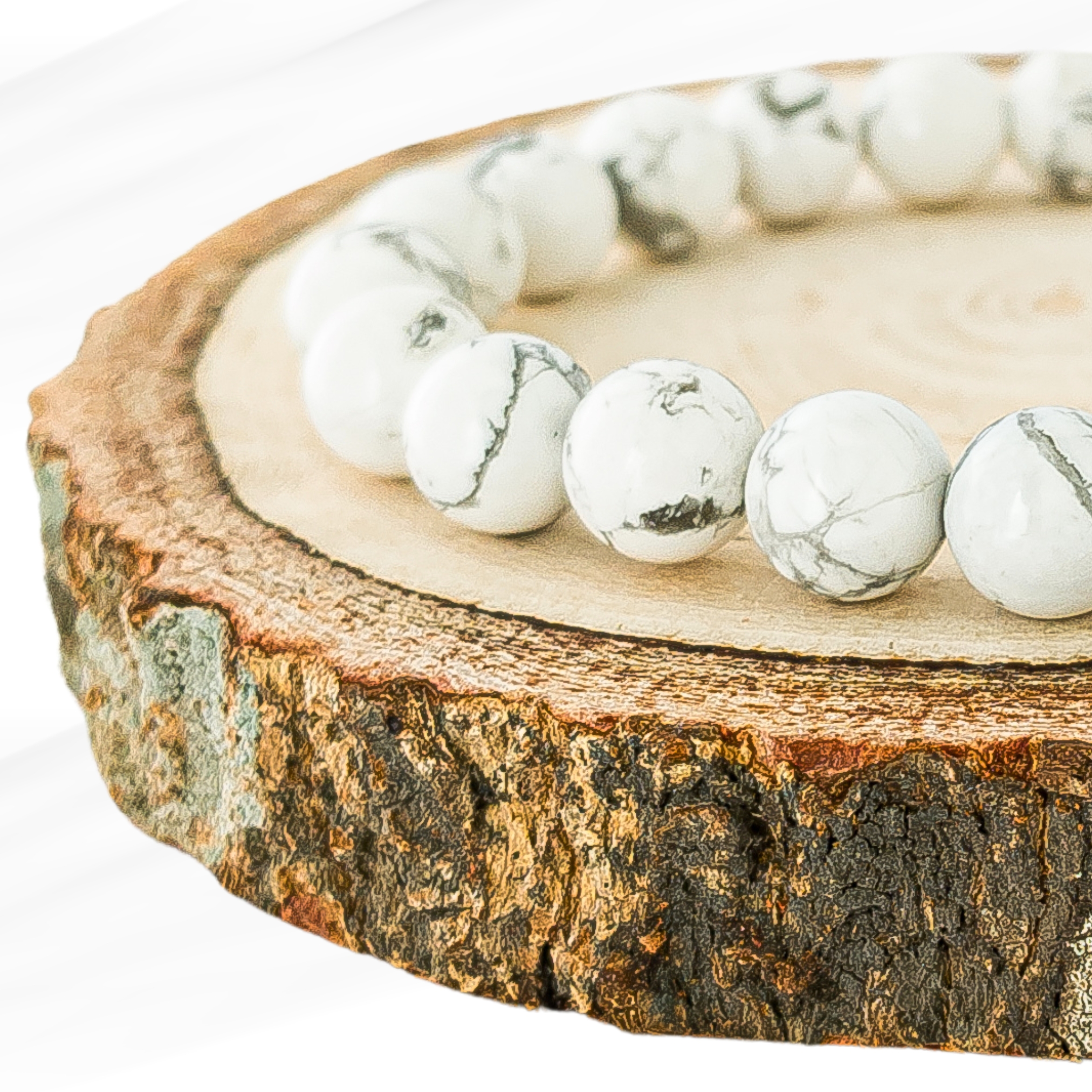 Natural Howlite Bracelet 8mm