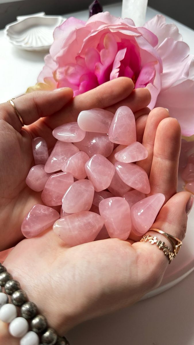 Natural Rose Quartz Tumbles