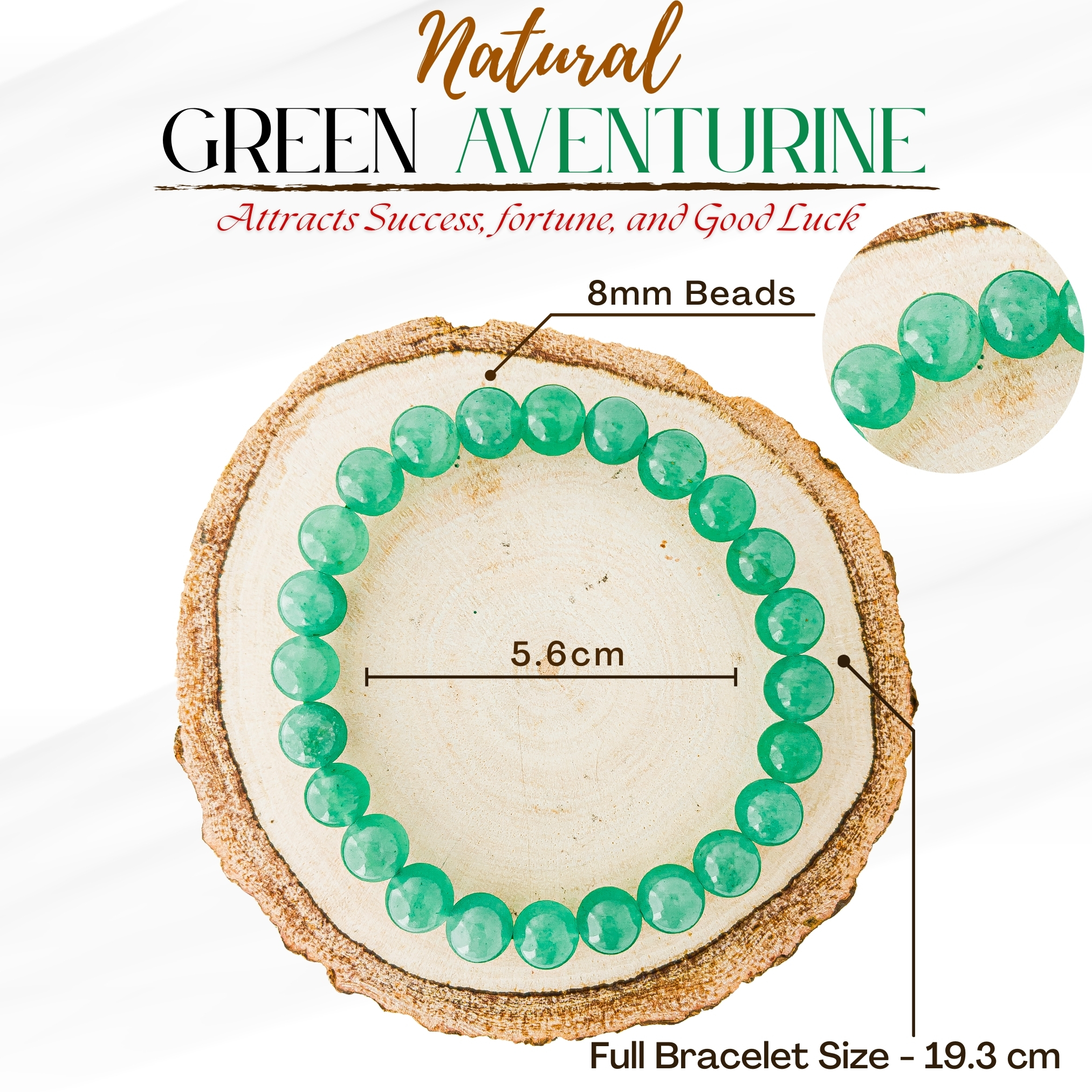 Natural Green Aventurine Bracelet 8mm 