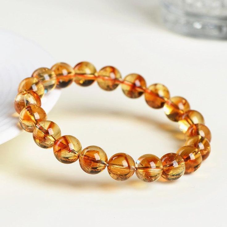Natural Citrine Bracelet AAA Quality (8mm)