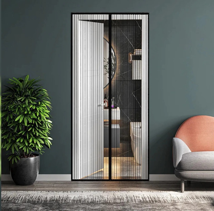 Tela Mosquiteira Magnética Porta 90x215cm Preto 