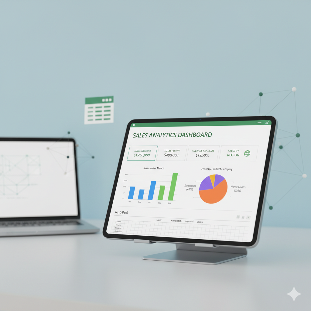 Sales Analytics Dashboard Excel Template