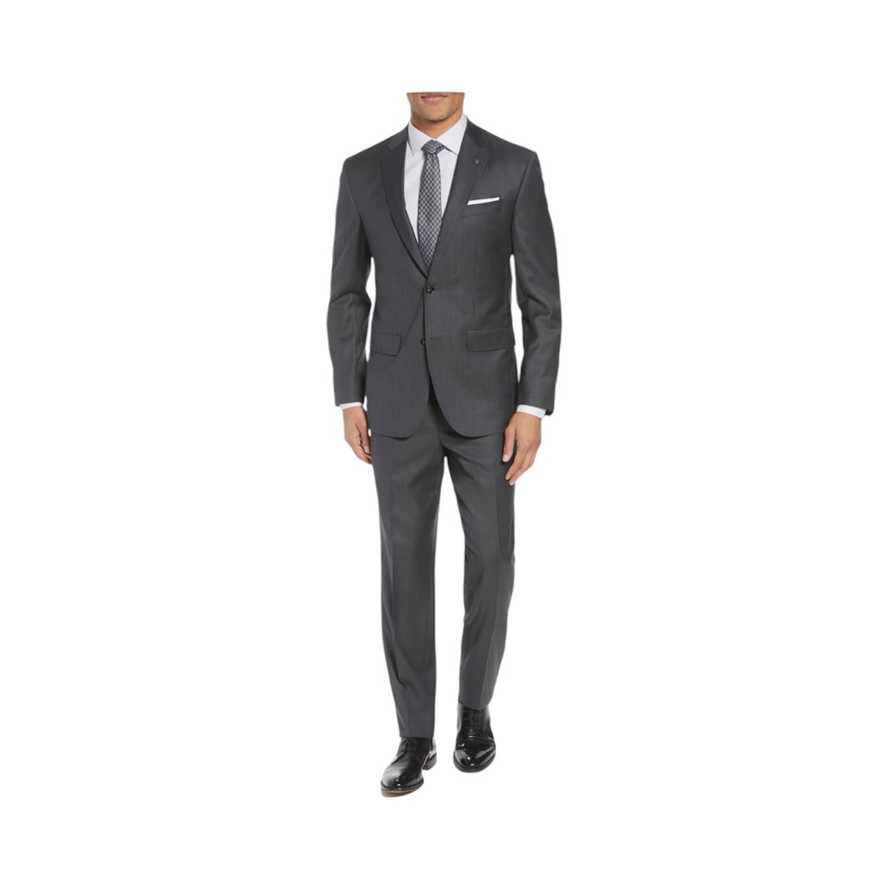 Traje Entallado + Camisa De Vestir + Corbata(4 Piezas)