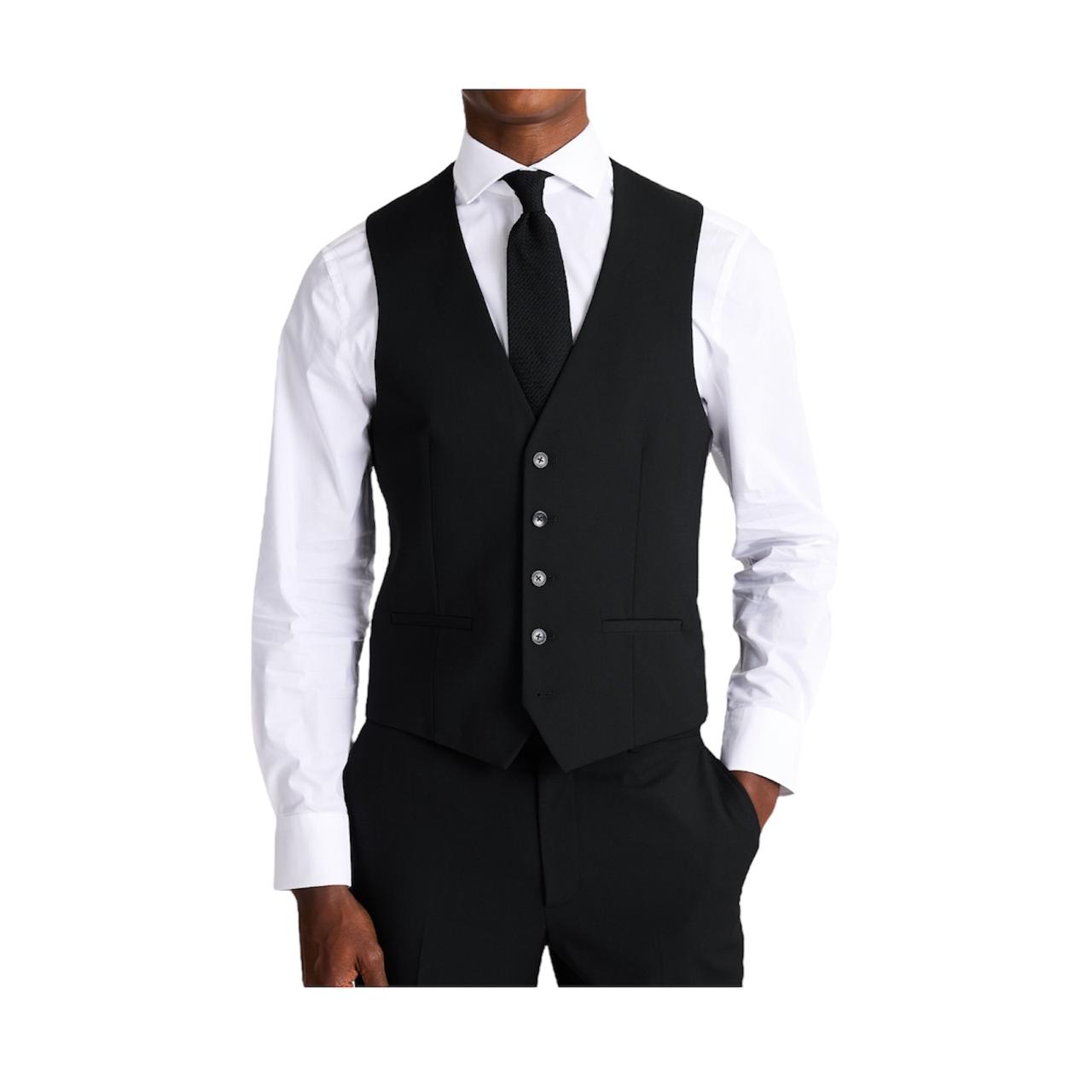 Traje Entallado + Chaleco De Vestir ( 3 piezas )