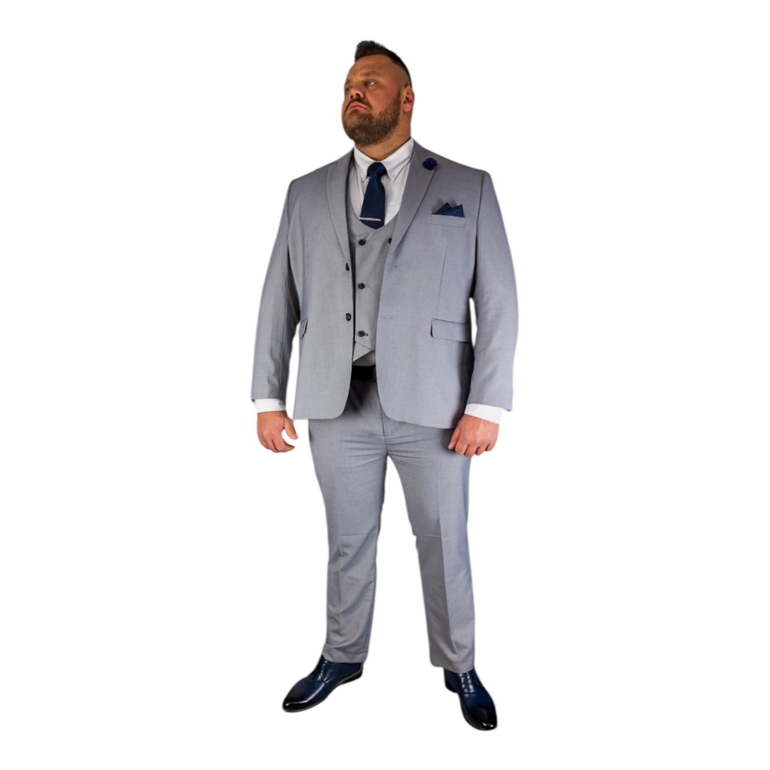 Traje Slim Fit De Alpaca Importado (Talle Especial)