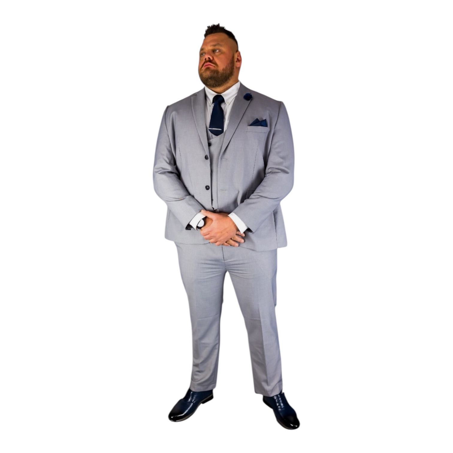 Traje Slim Fit De Alpaca Importado (Talle Especial)