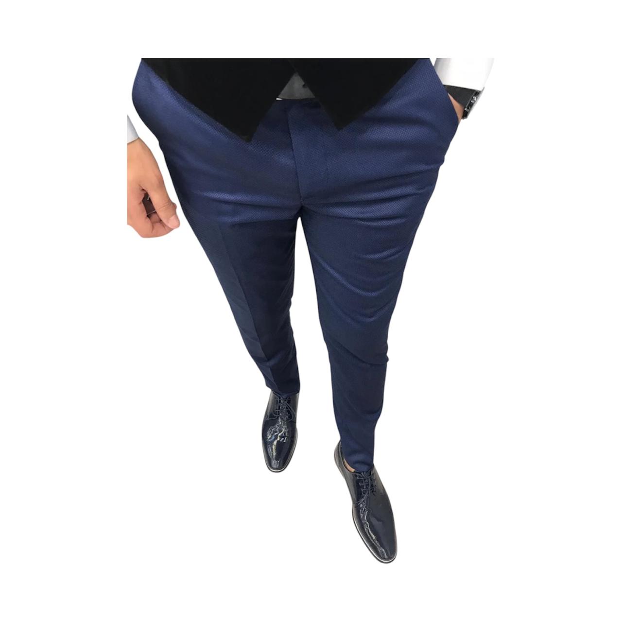 Traje Entallado Smoking Solapa Media De Raso