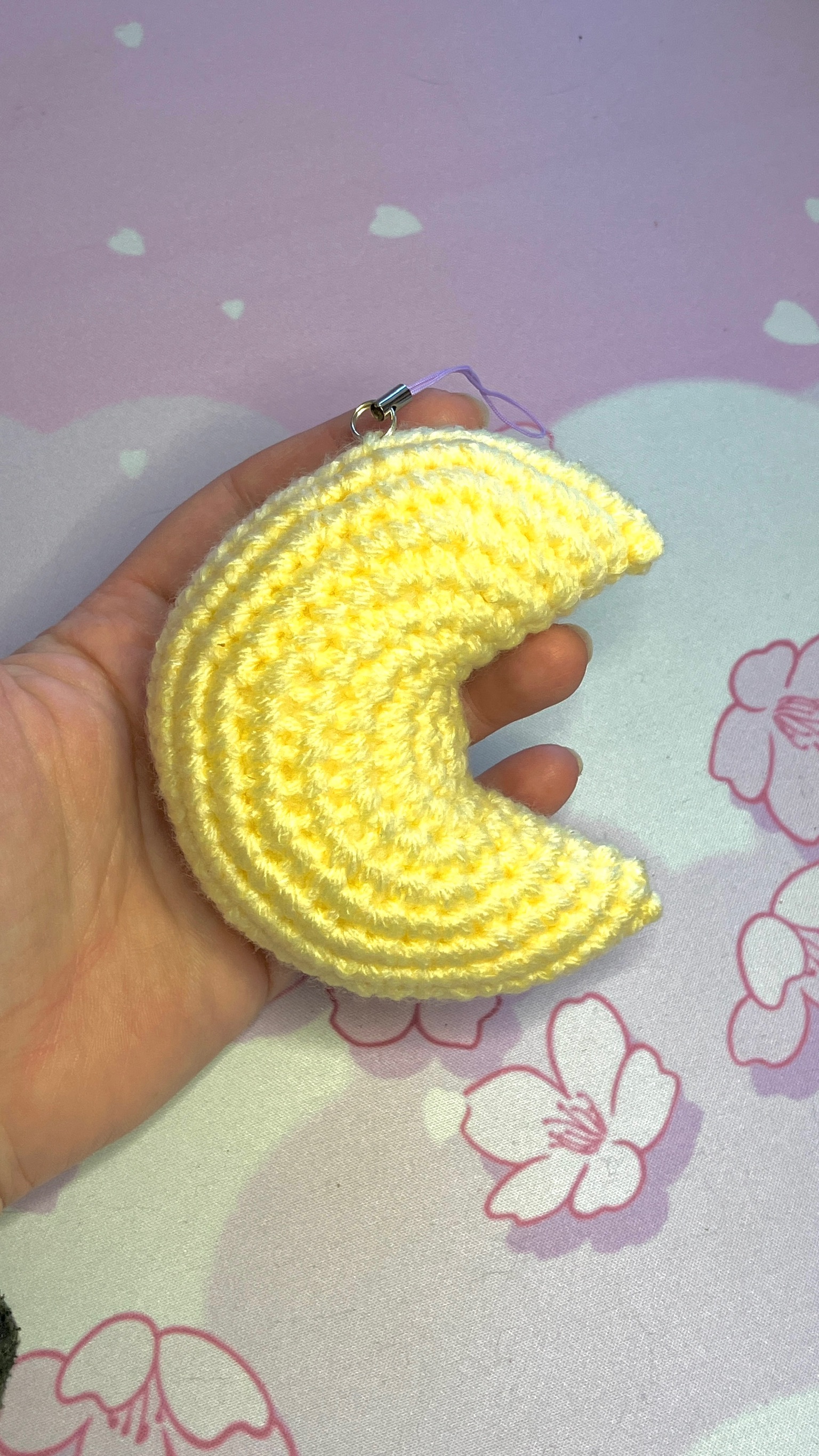 Crescent Moon Plushie Keychain