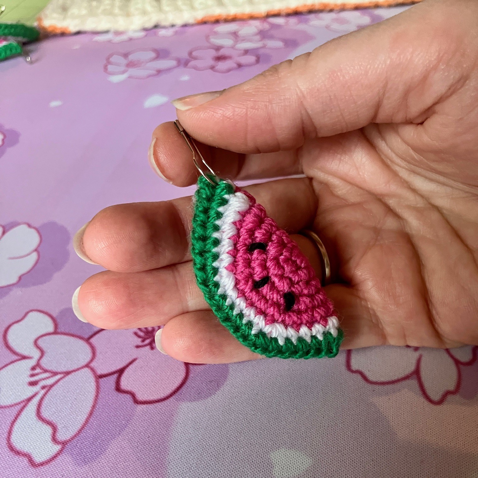 Mini Watermelon Slice Stitch Marker