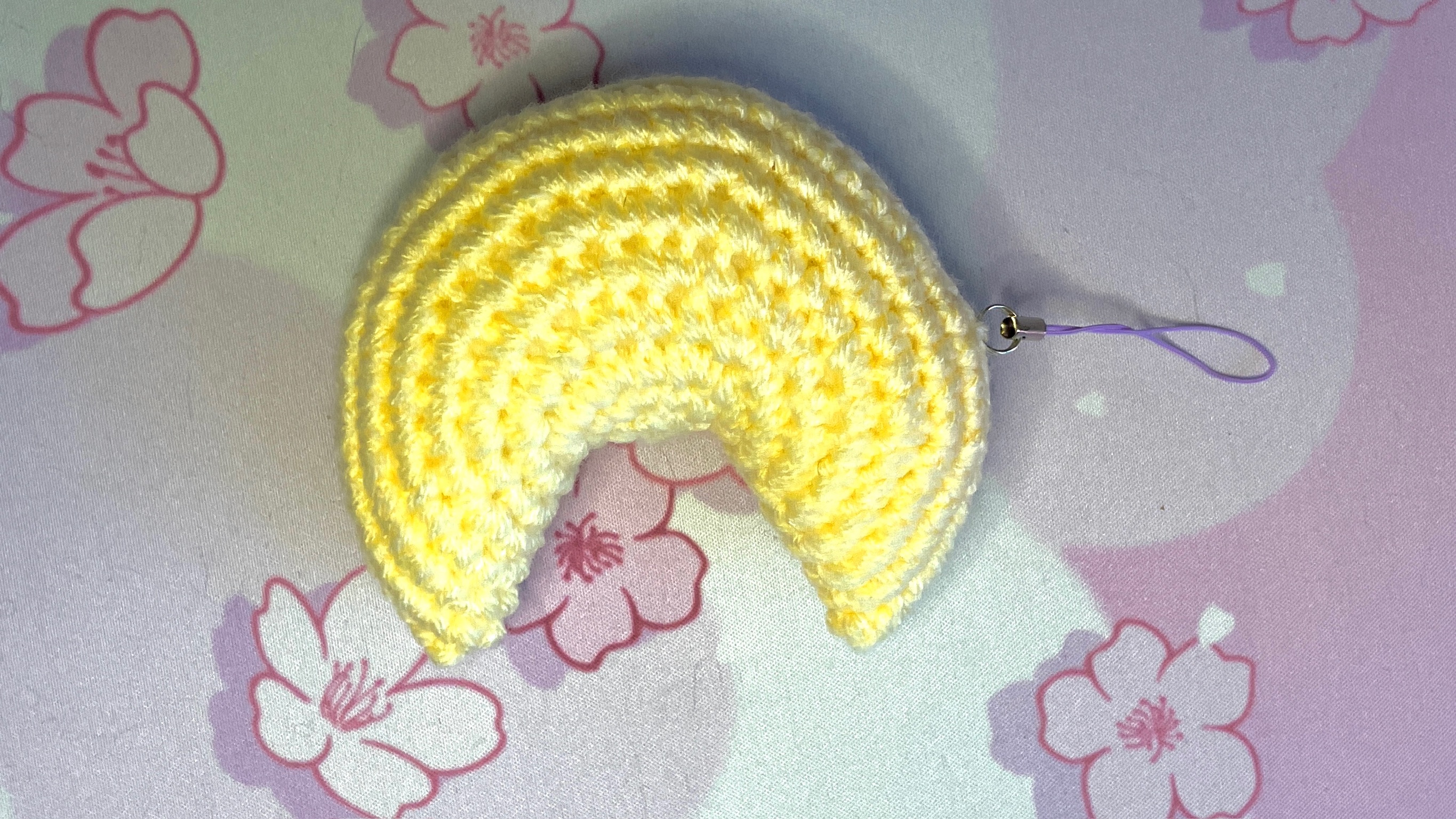 Crescent Moon Plushie Keychain