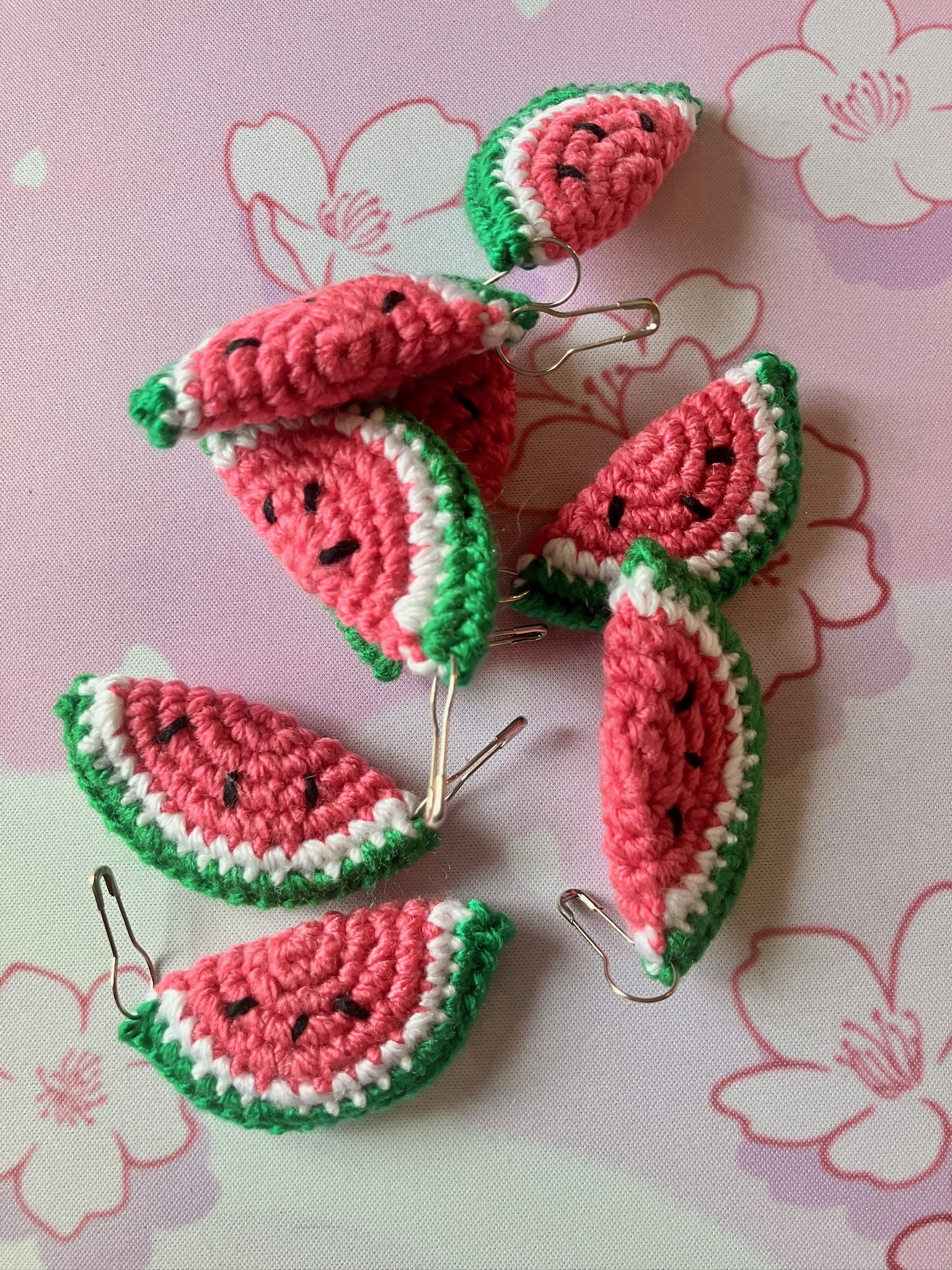 Mini Watermelon Stitch Marker Pattern