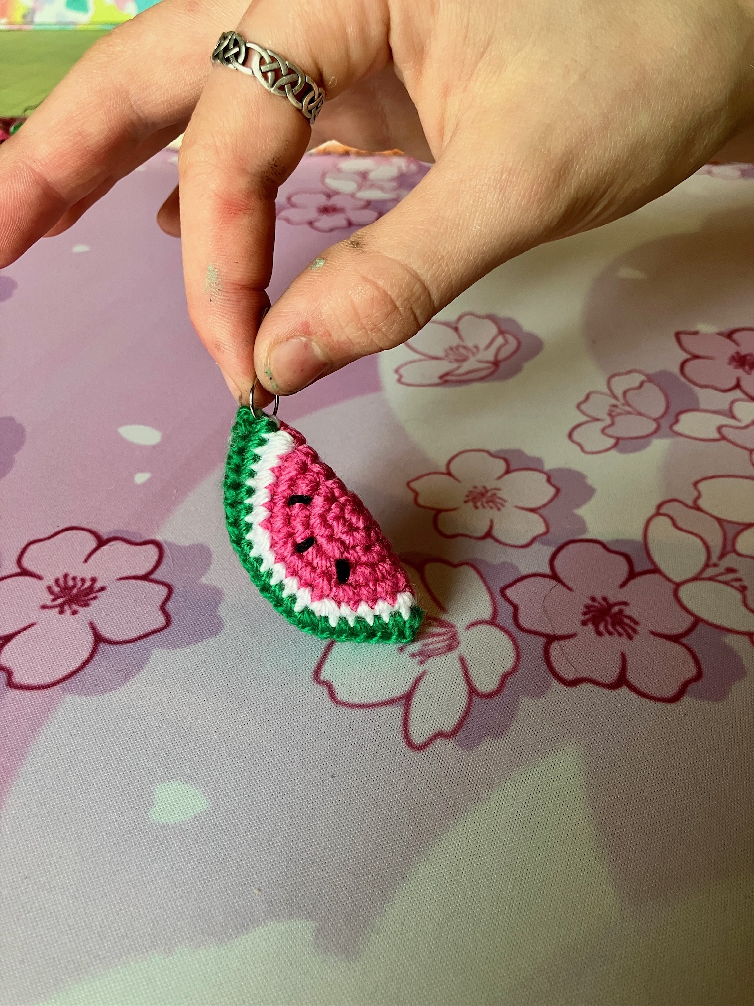 Mini Watermelon Stitch Marker Pattern