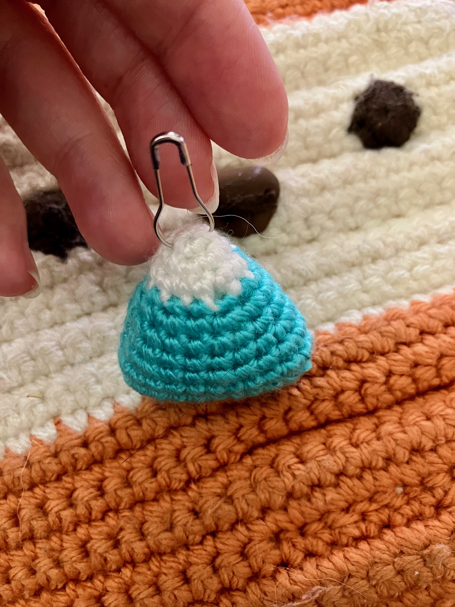 Mini Snow-Capped Mountain Stitch Marker