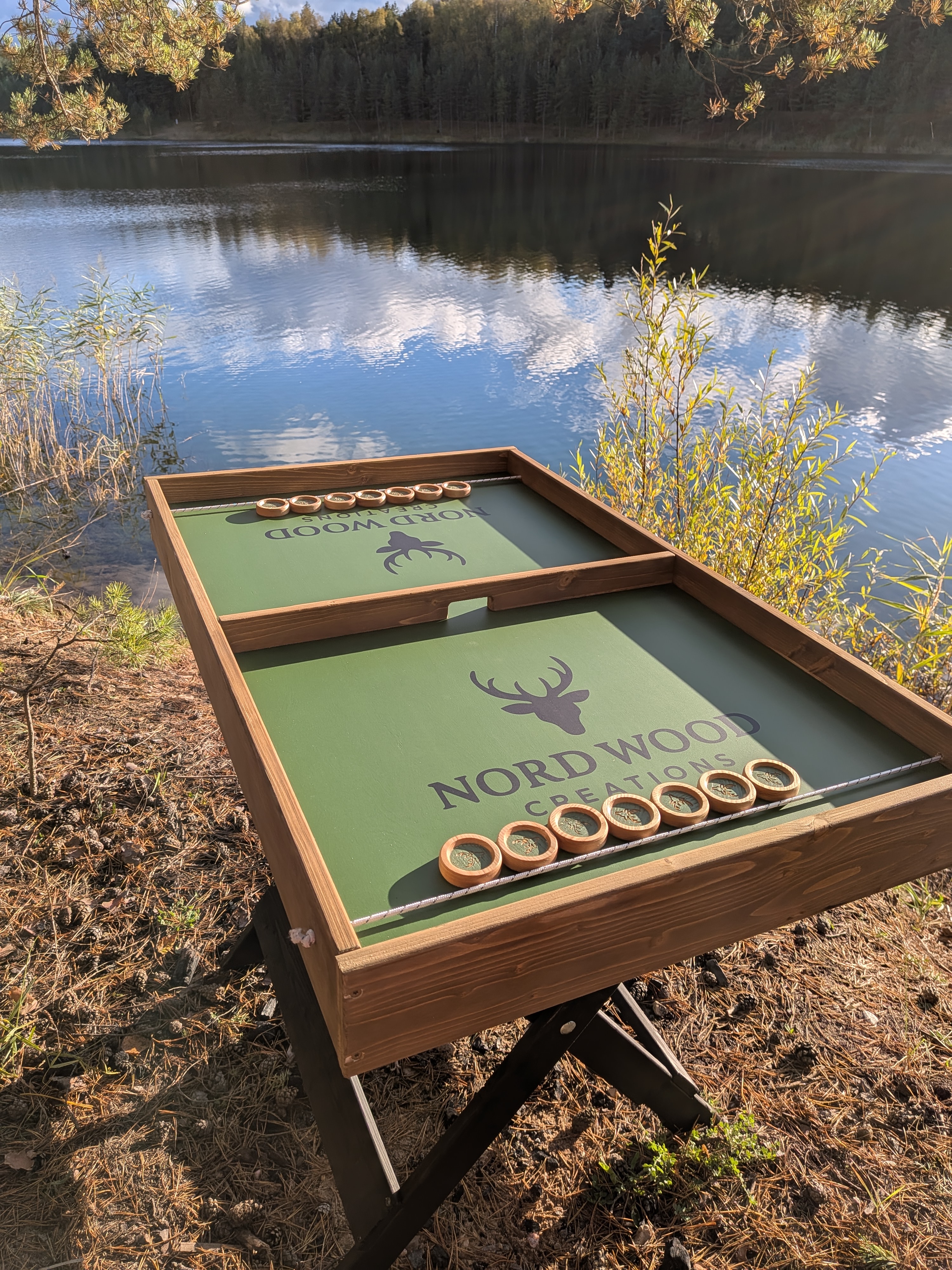 Handmade Wooden Finger Hockey Game | Sling Puck Tabletop Game