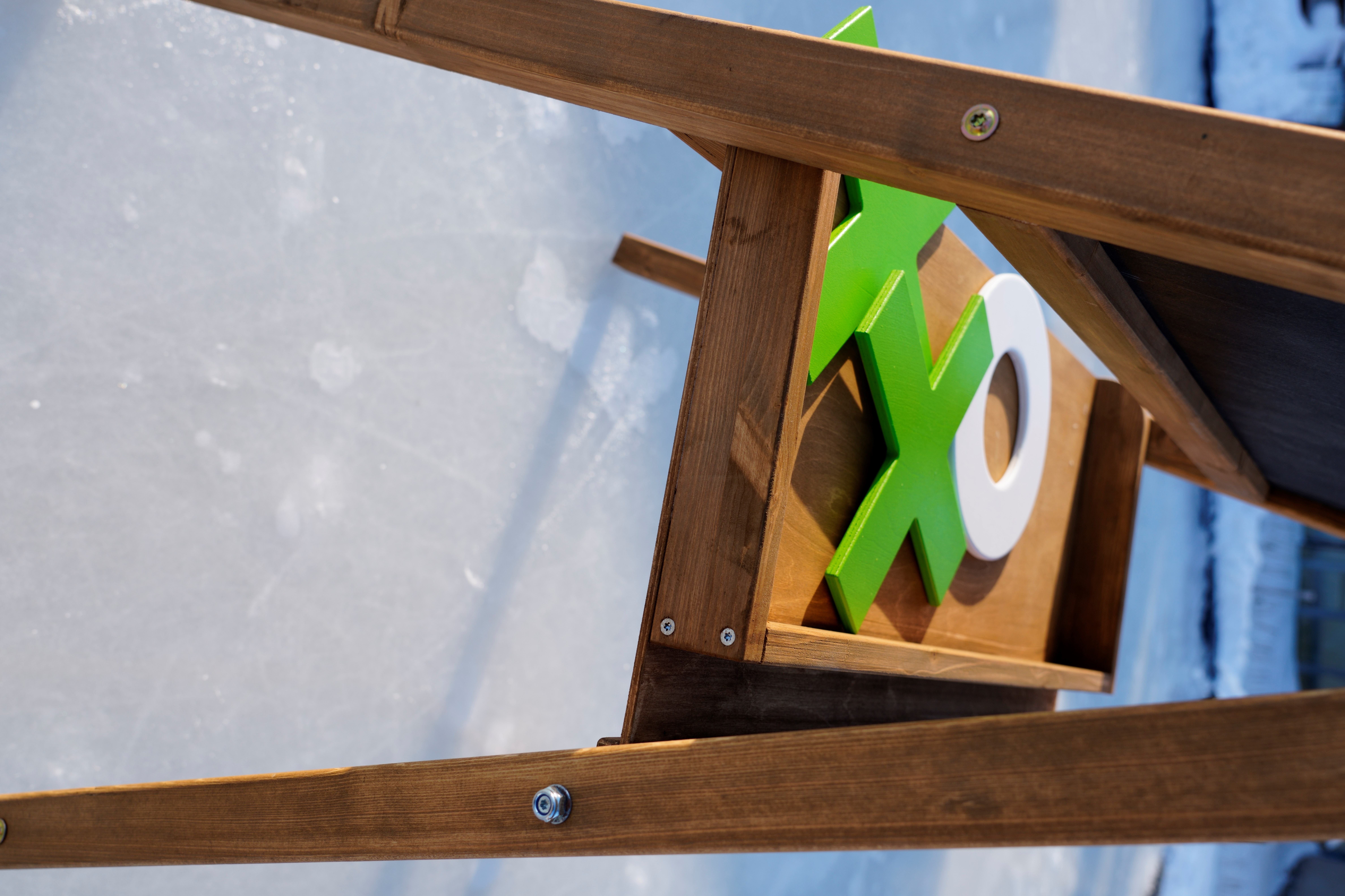 Wooden Outdoor Tic-Tac-Toe Game