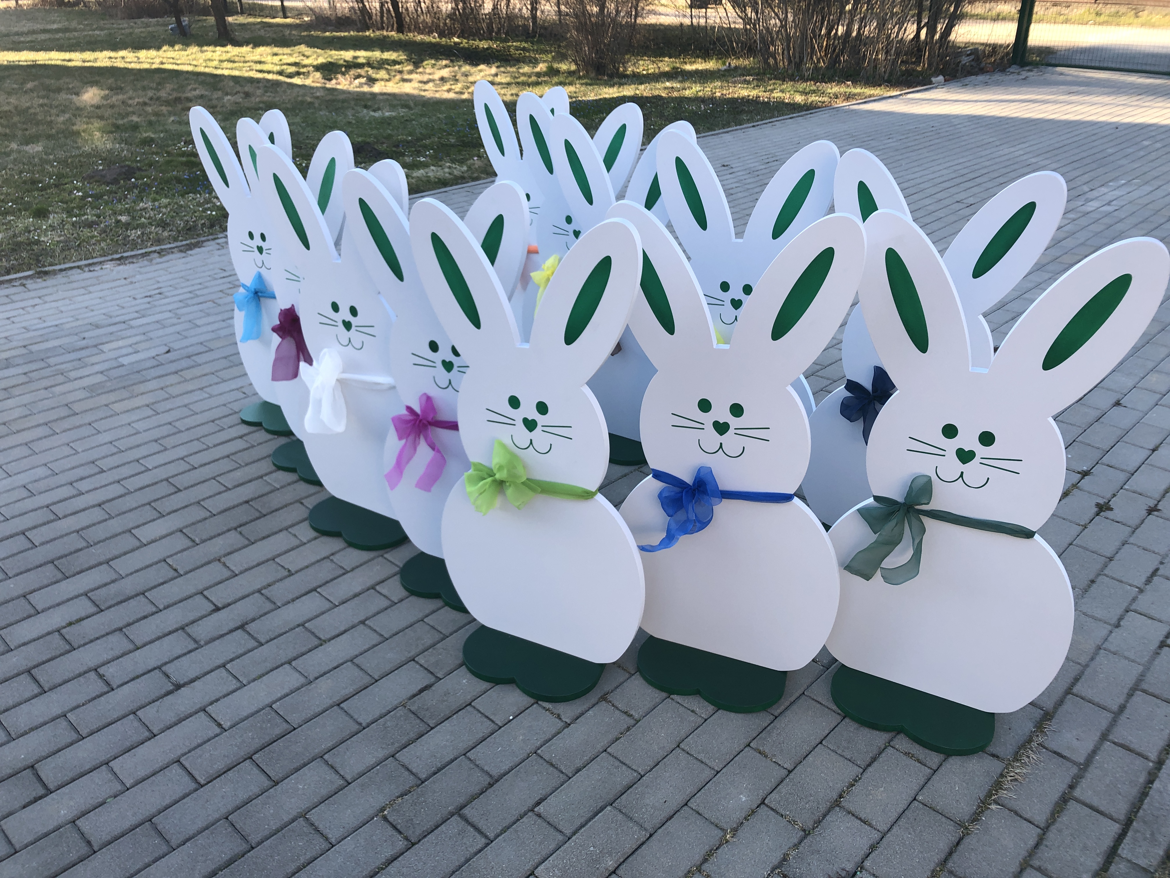Decorative Wooden Bunny Figures
