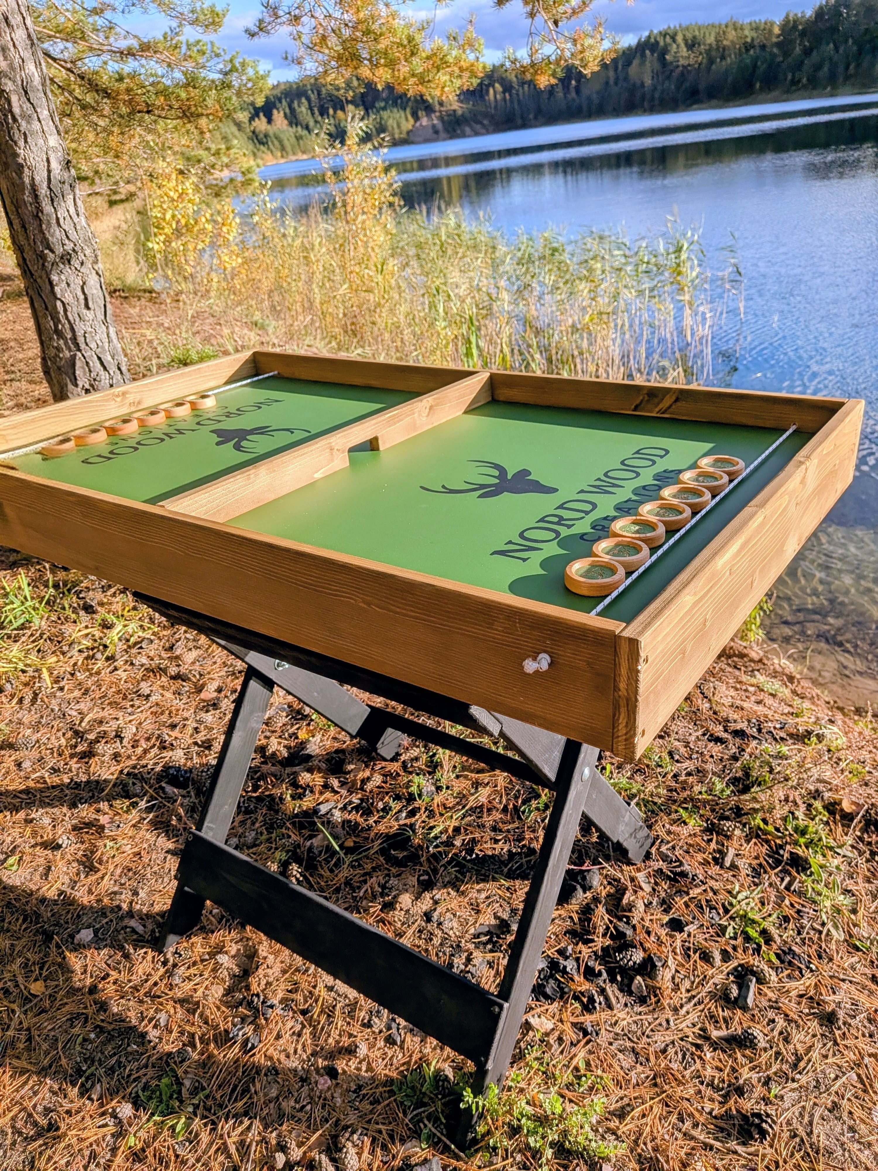 Handmade Wooden Finger Hockey Game | Sling Puck Tabletop Game