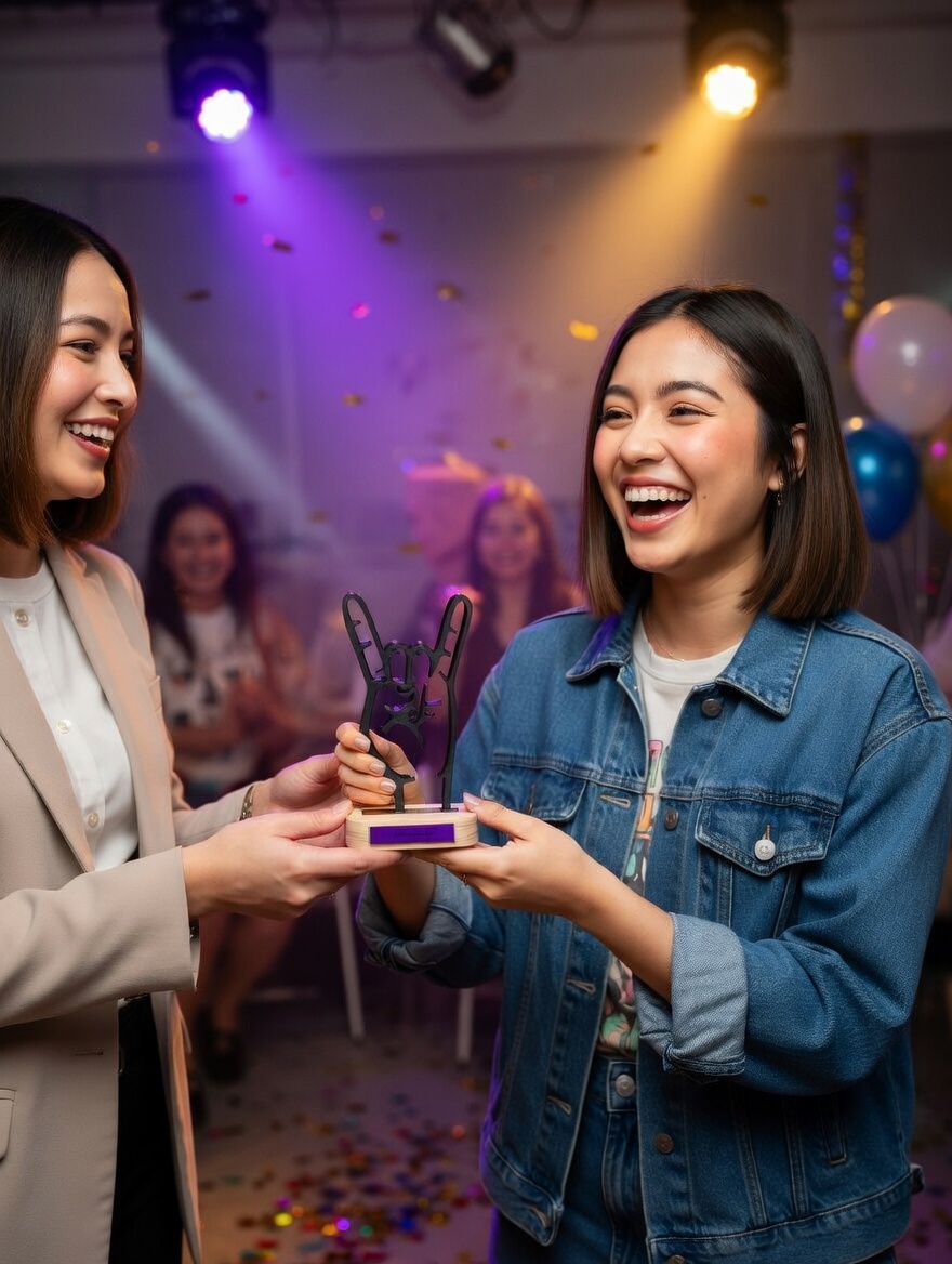 Thumbs - Up - Rock On Trophy