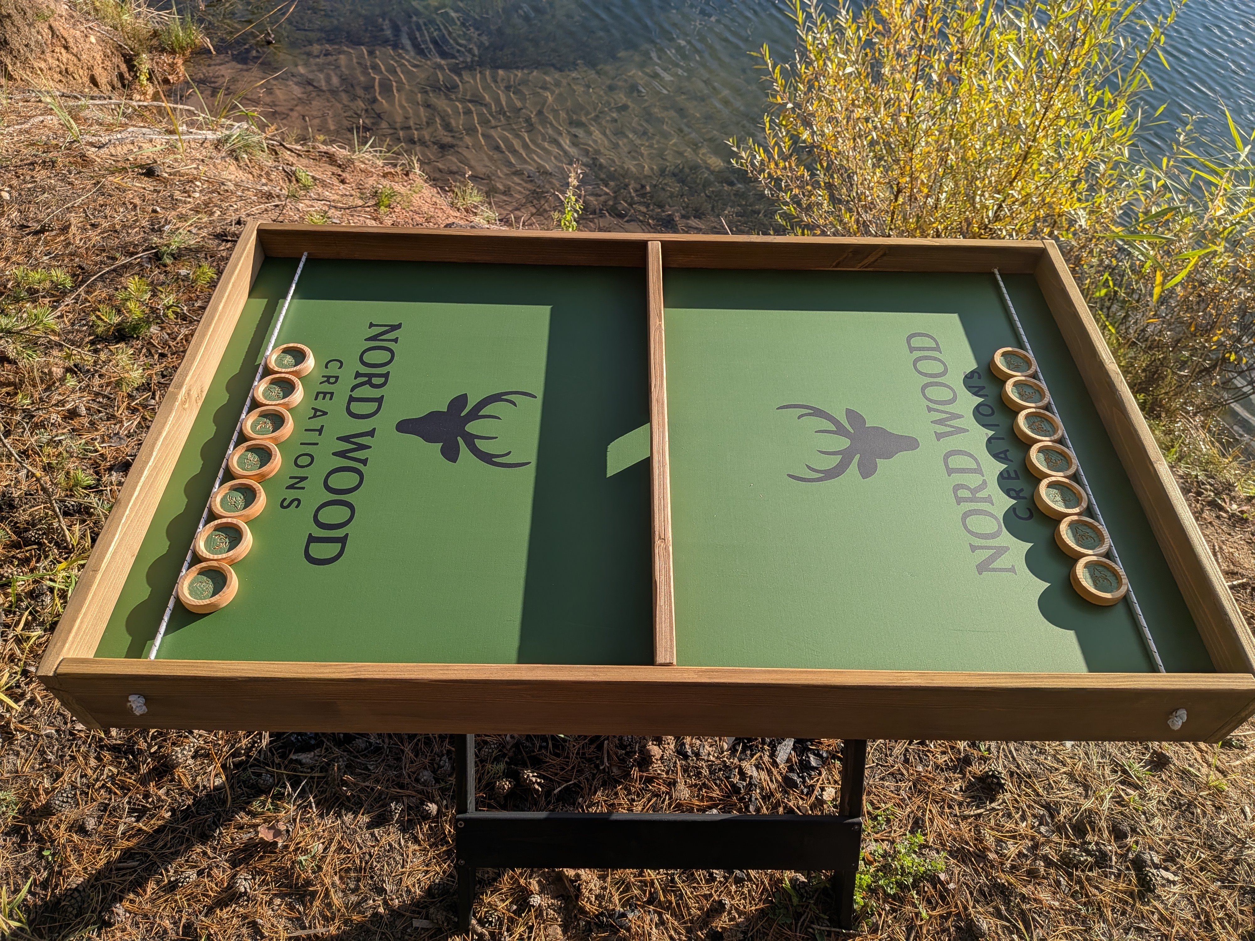 Handmade Wooden Finger Hockey Game | Sling Puck Tabletop Game