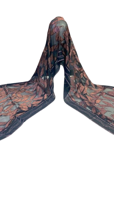 Printed chiffon scarf
