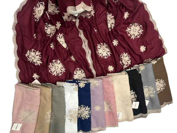 Embroidered Hijab Shawls