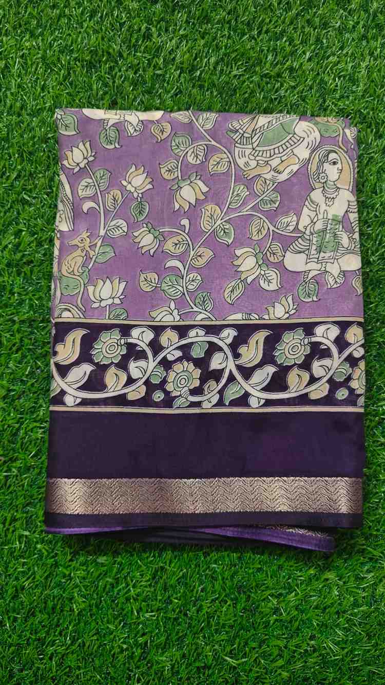 Handcrafted Kalamkari Saree