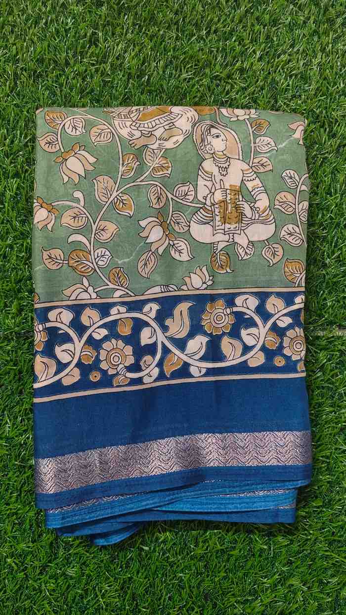Handcrafted Kalamkari Saree